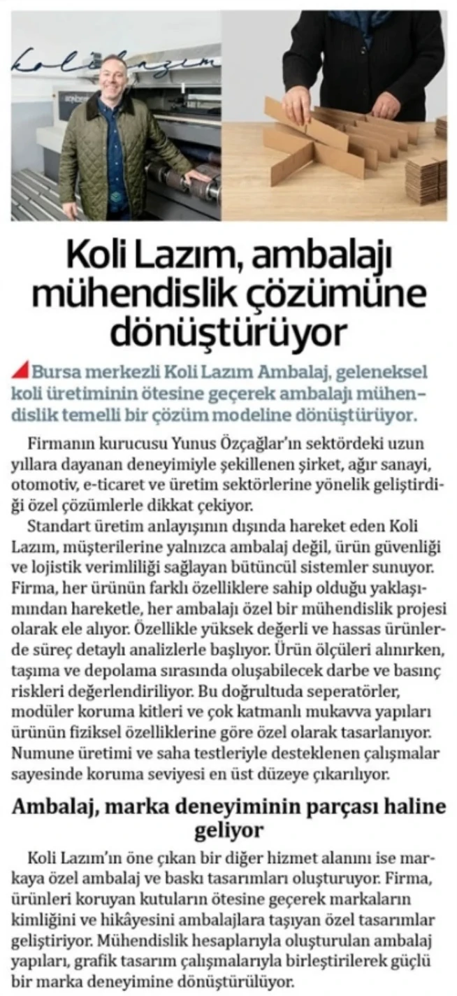 Ekohaber’deki Koli Lazım haberi